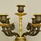 Vergoldete Empire Kerzenständer aus vergoldeter Bronze und patinierter Bronze aus dem 19. Jahrhundert, 2er Set 15