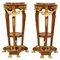 19th-Century French Empire Mahogany & Bronze Eagle Heads Pedestal Stands, Set of 2 1