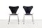 Black 3107 Butterfly Chairs by Arne Jacobsen for Fritz Hansen, 1960s, Set of 2 1