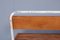 White Enameled Iron & Chestnut Bench, 1960s 5