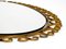 Large Oval Sunburst Wall Mirror in Brass Anodized Metal, 1960s, Image 14