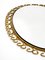 Large Oval Sunburst Wall Mirror in Brass Anodized Metal, 1960s 4