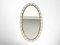 Large Oval Sunburst Wall Mirror in Brass Anodized Metal, 1960s 2