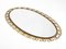 Large Oval Sunburst Wall Mirror in Brass Anodized Metal, 1960s, Image 1