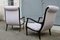 Italian Walnut Lounge Chairs from Arredamenti Corallo, 1950s, Set of 2 2