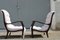 Italian Walnut Lounge Chairs from Arredamenti Corallo, 1950s, Set of 2 10