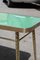 Golden Brass and Green Glass Top Coffee Table, 1950s 9