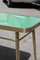 Golden Brass and Green Glass Top Coffee Table, 1950s, Image 9