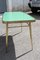 Golden Brass and Green Glass Top Coffee Table, 1950s 2