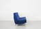 Deep Blue Velvet 3-Seater Sofa by Marco Zanuso for Arflex, 1950s 8