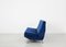 Deep Blue Velvet 3-Seater Sofa by Marco Zanuso for Arflex, 1950s 3