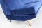 Deep Blue Velvet 3-Seater Sofa by Marco Zanuso for Arflex, 1950s 16