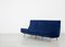 Deep Blue Velvet 3-Seater Sofa by Marco Zanuso for Arflex, 1950s 2