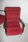 Italian Red Velvet and Walnut Lounge Chairs from Arredamenti Corallo, 1950s, Set of 2 5