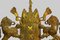 Antikes Kaminset aus Messing mit dem Wappen von Amsterdam 3
