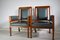 Art Nouveau Green and Brown Armchairs from H. Pander & Zn., Set of 2 3