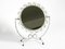 Espejo de mesa giratorio Mid-Century de metal blanco, años 50, Imagen 11