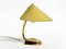 Mid-Century Brass Table Lamp with Fabric Shade from Kalmar Franken KG, Austria, 1950s 1