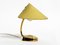 Mid-Century Brass Table Lamp with Fabric Shade from Kalmar Franken KG, Austria, 1950s, Image 1