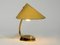 Mid-Century Brass Table Lamp with Fabric Shade from Kalmar Franken KG, Austria, 1950s 3