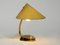 Mid-Century Brass Table Lamp with Fabric Shade from Kalmar Franken KG, Austria, 1950s, Image 3