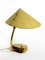 Mid-Century Brass Table Lamp with Fabric Shade from Kalmar Franken KG, Austria, 1950s 5