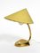 Mid-Century Brass Table Lamp with Fabric Shade from Kalmar Franken KG, Austria, 1950s 11