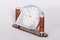 French Art Deco High Gloss Walnut Table Clock, 1930s 2