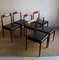 Black Skai & Rosewood Dining Chairs from Lübke, 1960s, Set of 6 10