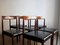 Black Skai & Rosewood Dining Chairs from Lübke, 1960s, Set of 6 8