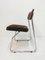 Steelcase Chrome & Brown Cantilever Dining Chairs, 1970s, Set of 4 1
