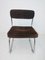 Steelcase Chrome & Brown Cantilever Dining Chairs, 1970s, Set of 4 10