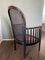 Vintage Art Deco Wood and Rattan Easy Chair, 1920s, Image 7