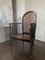 Vintage Art Deco Wood and Rattan Easy Chair, 1920s, Image 1