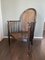 Vintage Art Deco Wood and Rattan Easy Chair, 1920s 14