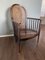 Vintage Art Deco Wood and Rattan Easy Chair, 1920s 5