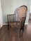 Vintage Art Deco Wood and Rattan Easy Chair, 1920s, Image 3
