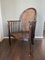 Vintage Art Deco Wood and Rattan Easy Chair, 1920s, Image 11