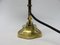 Antique Art Nouveau Enameled Brass Bankers Lamp with Dark Green Shade, Image 22