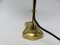 Antique Art Nouveau Enameled Brass Bankers Lamp with Dark Green Shade 17