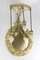 Antike Neoklassizistische Bronze und Messing Wandlampe mit Drei Leuchten, 1900er 20