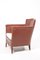 Patinated Leather and Boucle Lounge Chair by Otto Schulz for Boet, 1950s 7