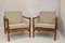 Scandinavian Style Mottled Linen Fabric Lounge Chairs, 1960s, Set of 2 1