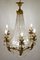 Vintage Empire Style Crystal and Golden Bronze 12-Light Pendant Lamp with Sphinxes, 1940s, Image 6