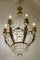 Vintage Empire Style Crystal and Golden Bronze 12-Light Pendant Lamp with Sphinxes, 1940s, Image 4