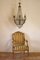 Lampada a sospensione in stile Impero in cristallo e bronzo dorato con sfingi, anni '40, Immagine 7