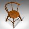 Small Antique Victorian English Oak Windsor Side Chair 7