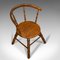 Small Antique Victorian English Oak Windsor Side Chair, Image 7