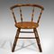 Small Antique Victorian English Oak Windsor Side Chair, Image 2