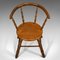 Small Antique Victorian English Oak Windsor Side Chair 8